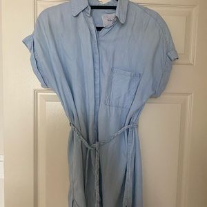Rails light denim button down dress cover up shopbop revolve small